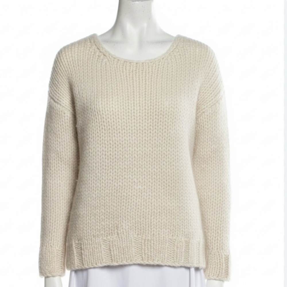 Nili Lotan Cream Crewneck Sweater